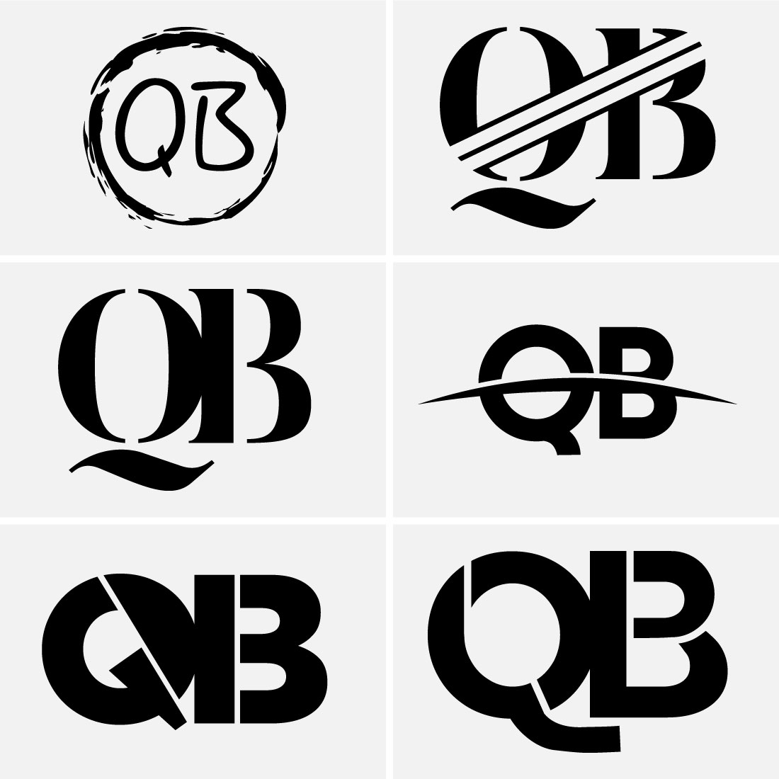 Initial Letter Q B Logo Design Vector Template. Graphic Alphabet Symbol For Corporate Business Identity preview image.