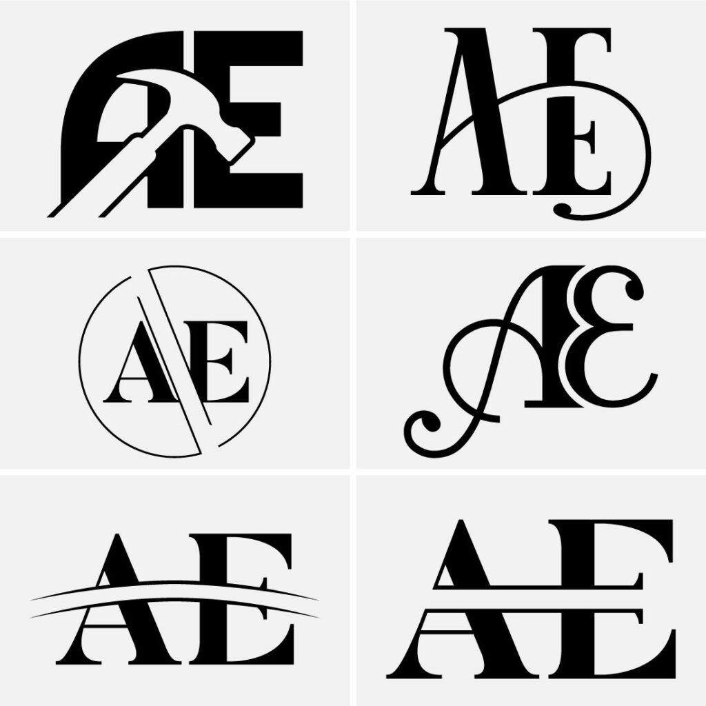 A E Initial Letter Logo design, Graphic Alphabet Symbol for Corporate ...