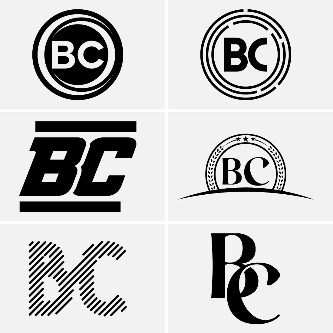 Letter BC Logo Design preview image.