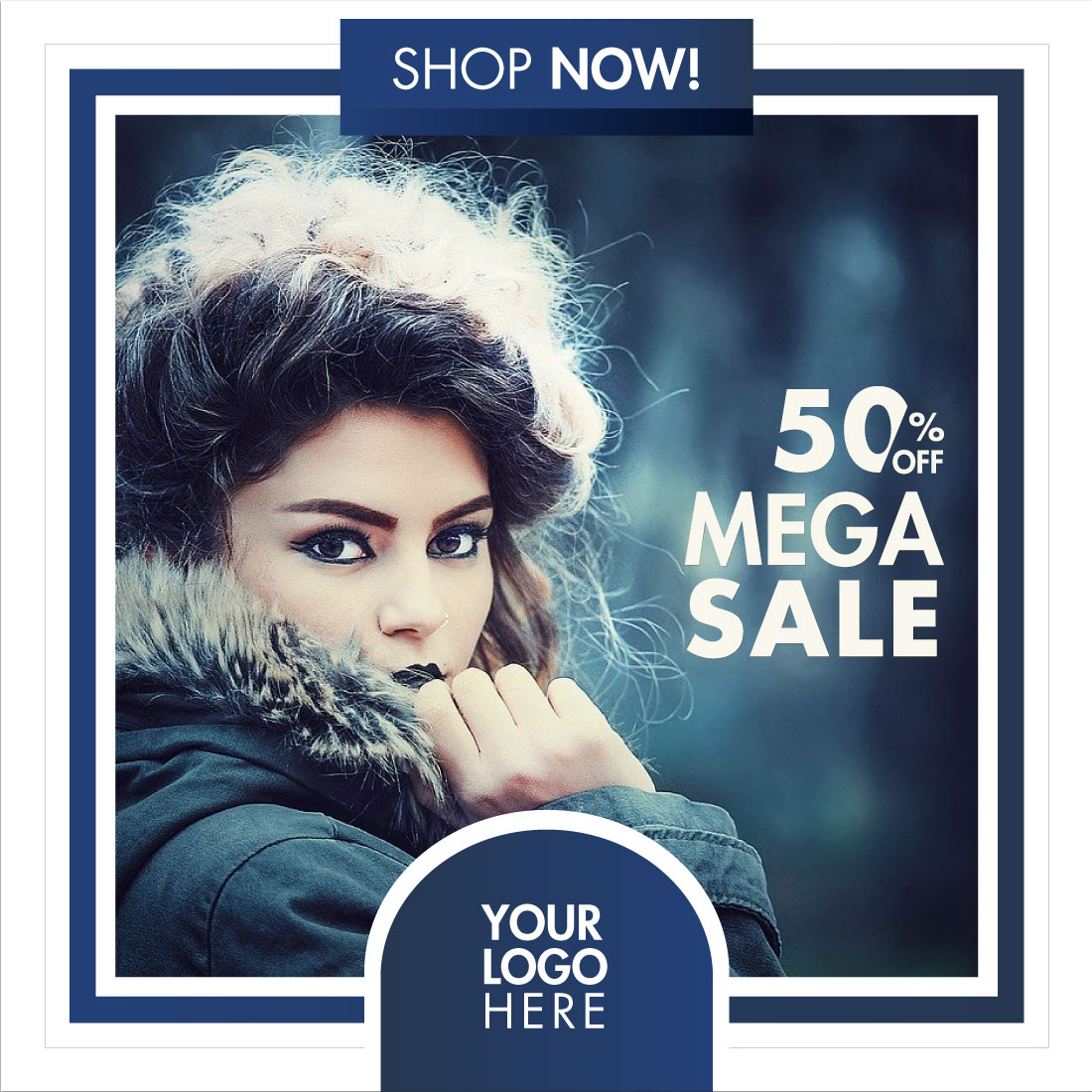 Sale Fashion Social Media Post Template Design cover image.