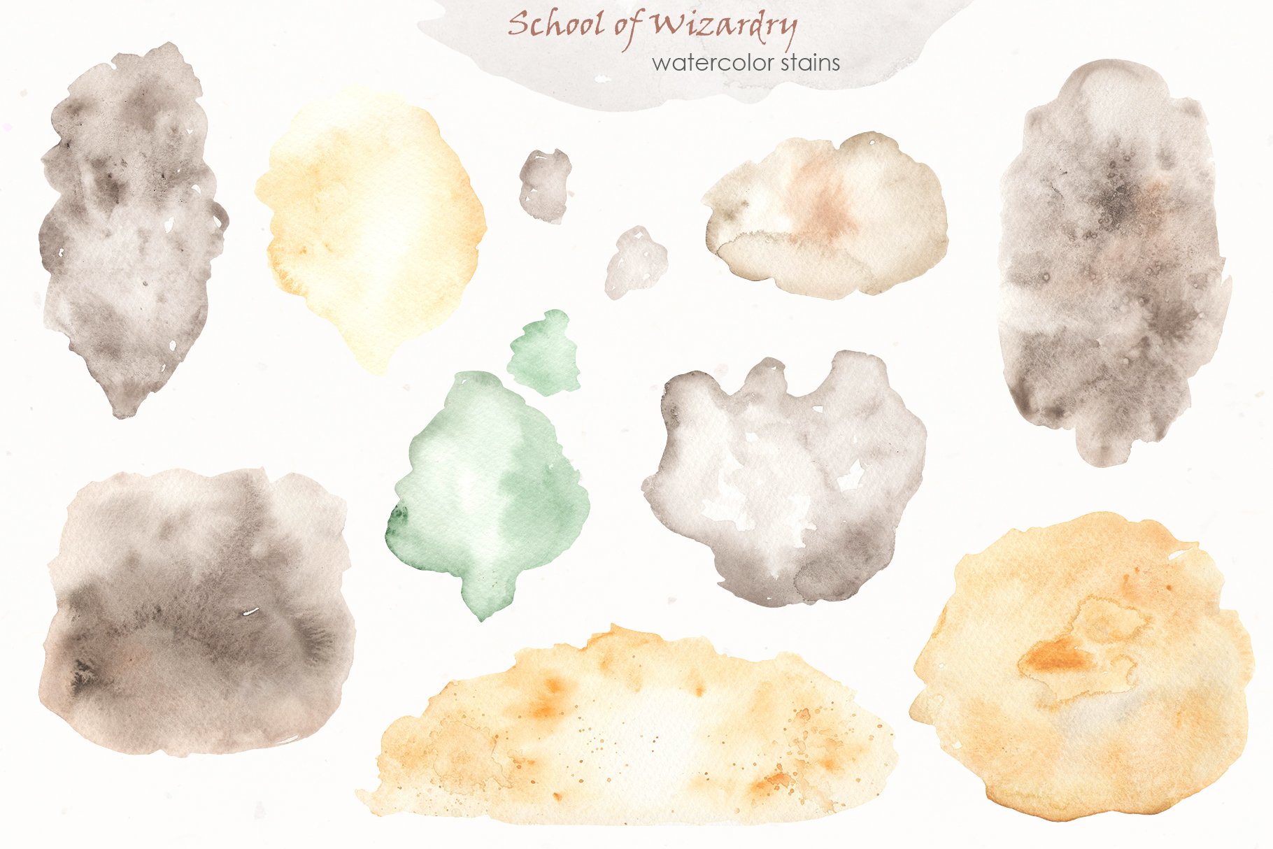School Of Wizardry Watercolor stains preview.