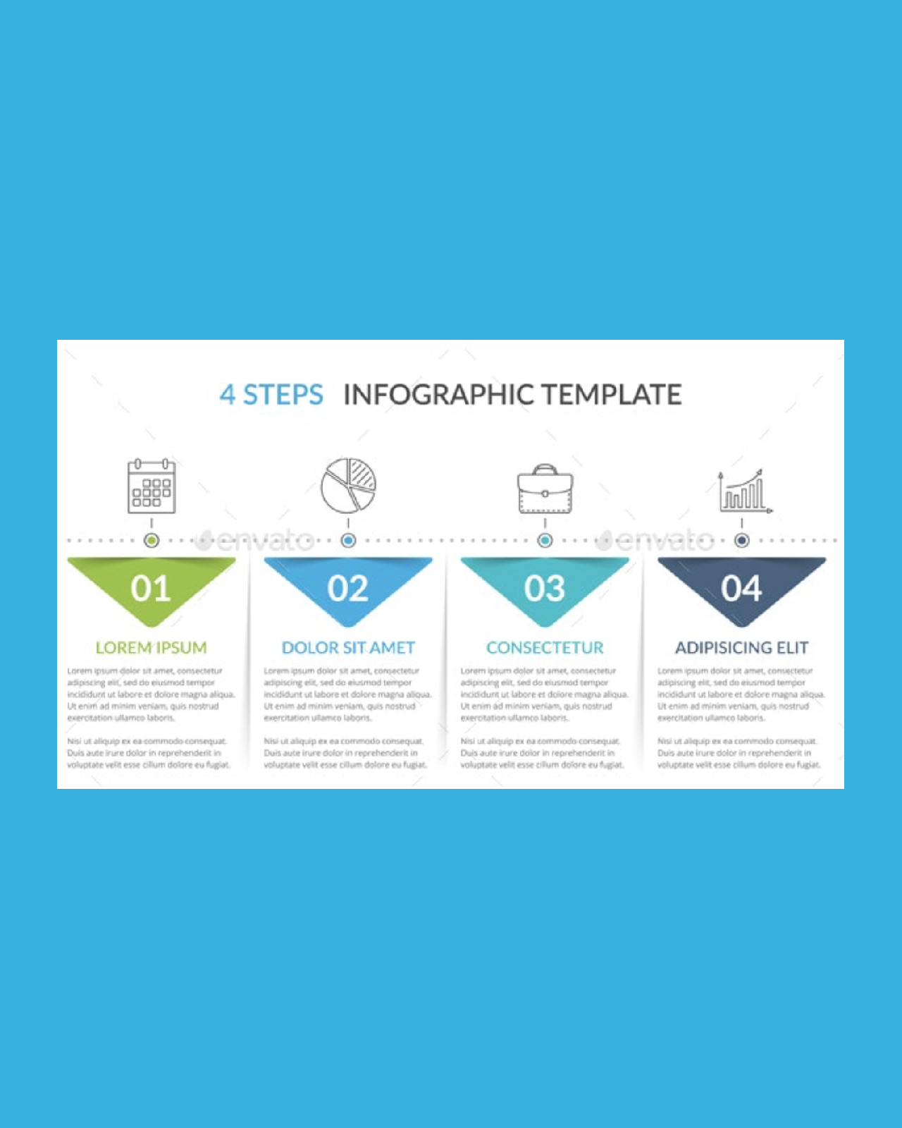 4 steps infographic template pinterest image.