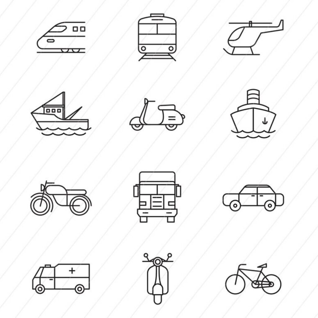 40 Transportation Icons – MasterBundles