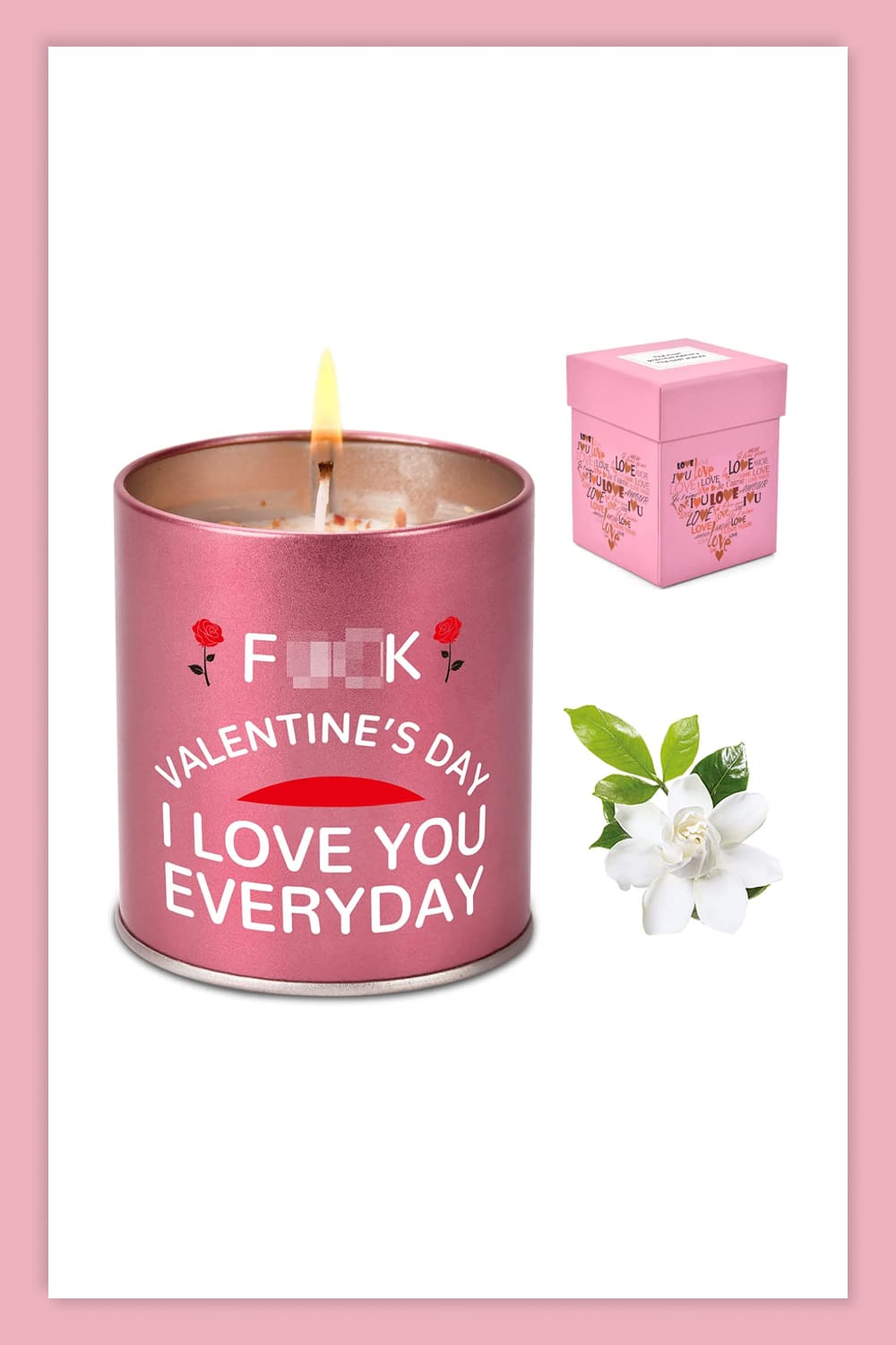 Pink Scented Unique Candles.