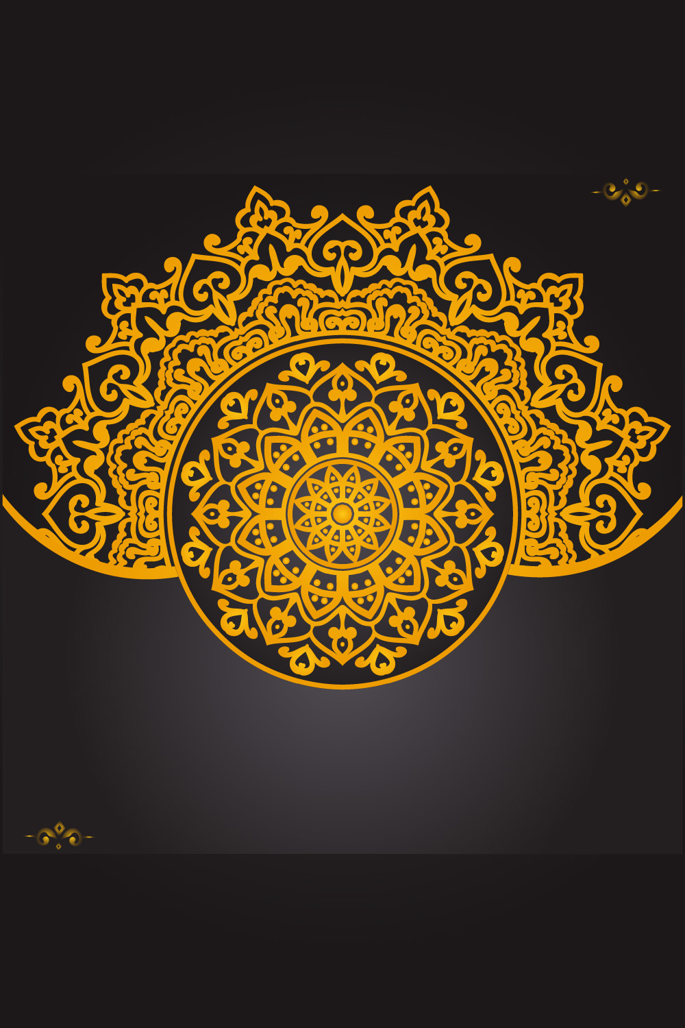 Luxury Mandala Design pinterest preview image.