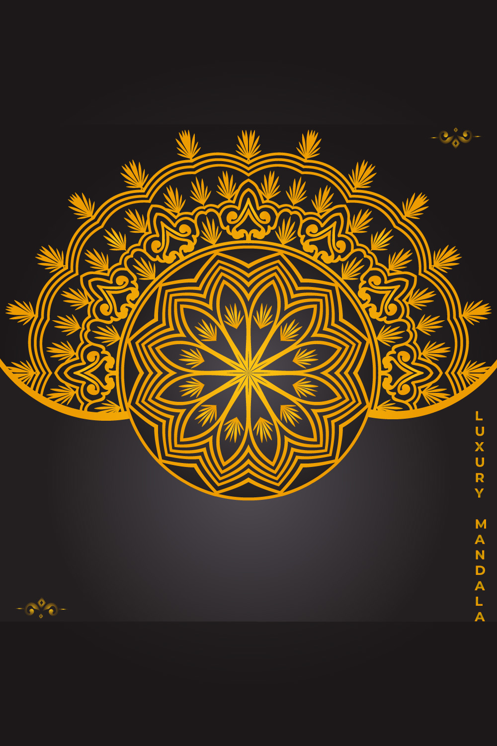 Luxury Mandala Design pinterest preview image.