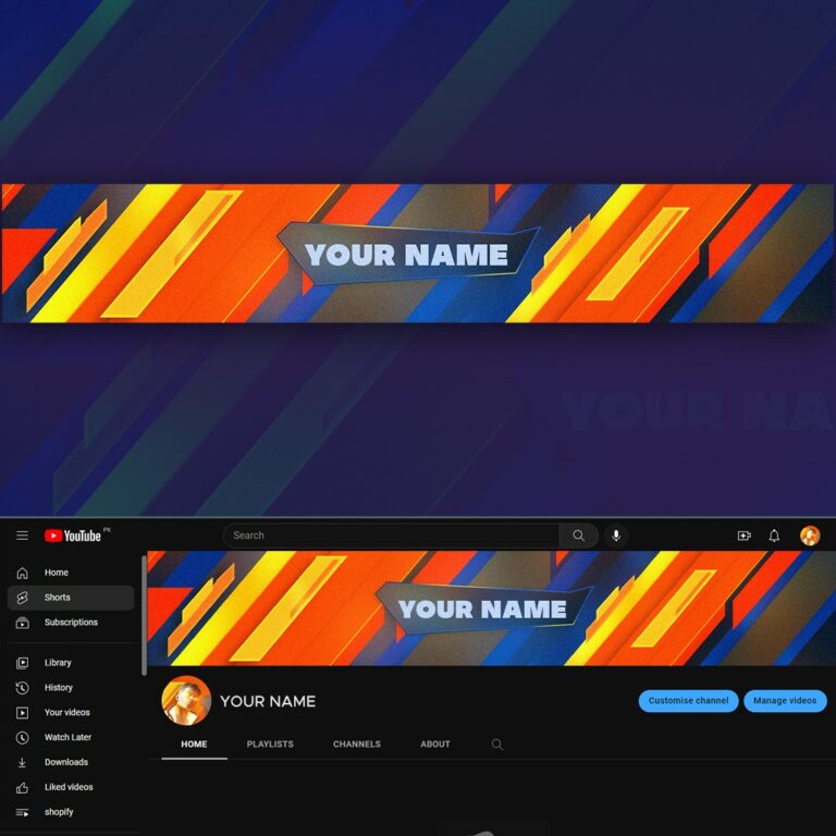 Youtube Banner Template (Youtube Channel Art) - MasterBundles