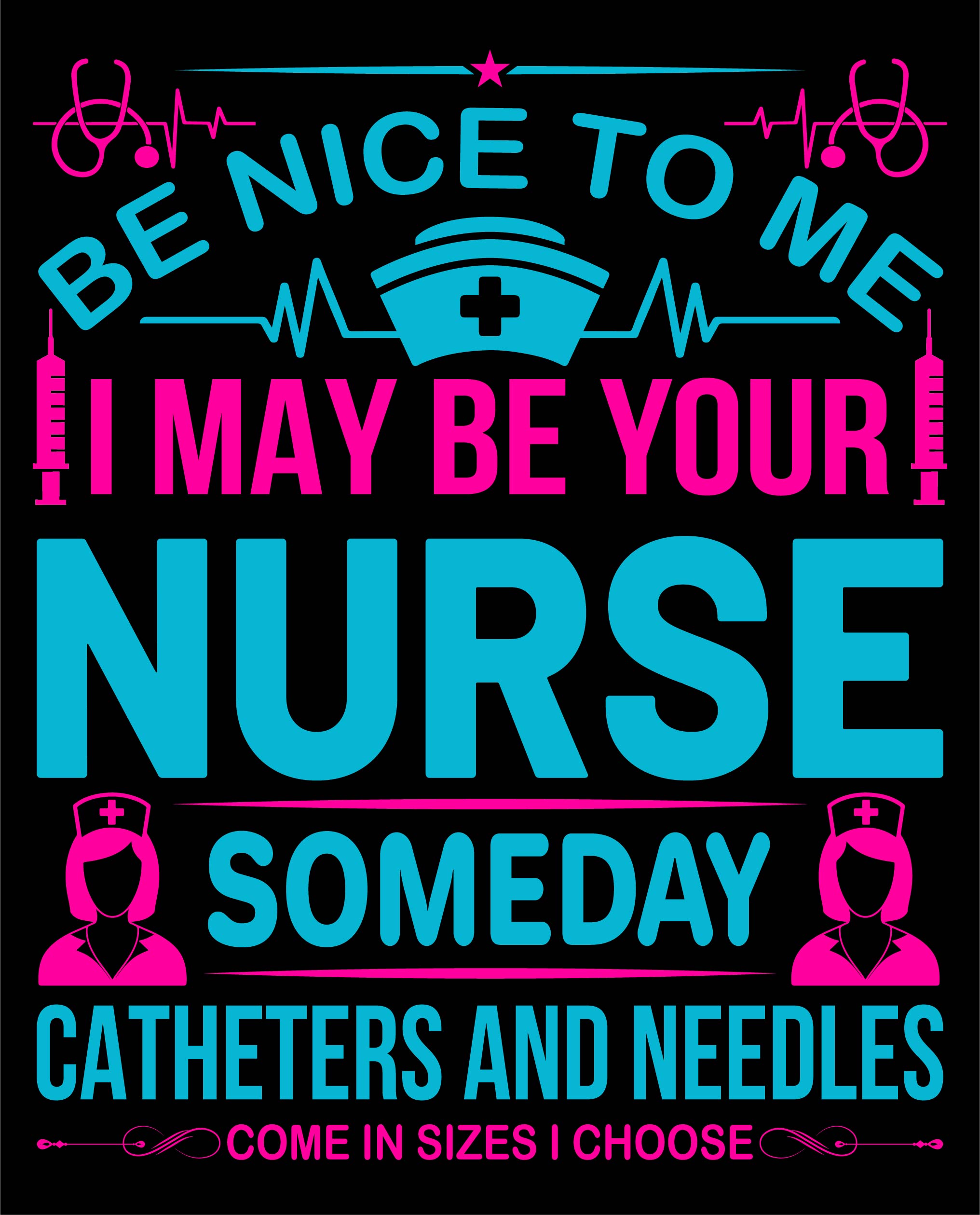 Nurse T-Shirt Design Bundle preview image.