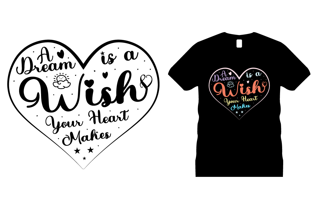 Minimalist Motivational T-shirt Design Bundle with heart.