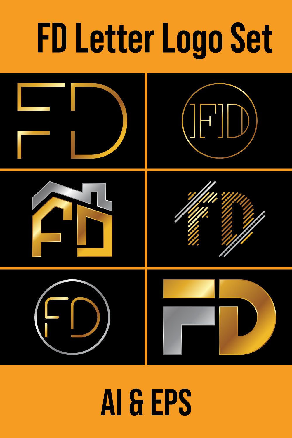 Initial Letter F D Logo Design Vector Template. Graphic Alphabet Symbol For Corporate Business Identity - Pinterest.