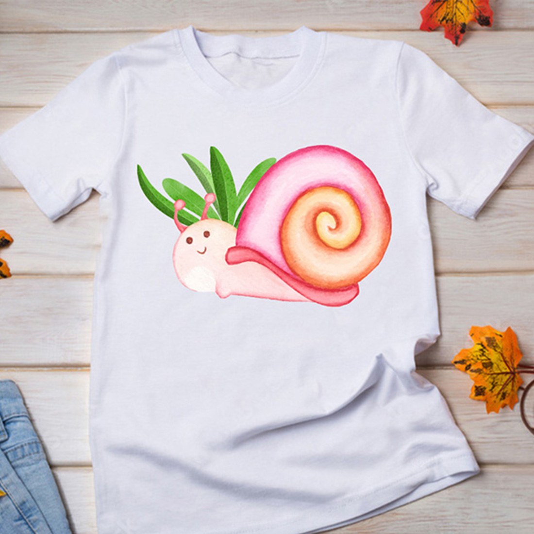 T-shirt Snail Design preview image.