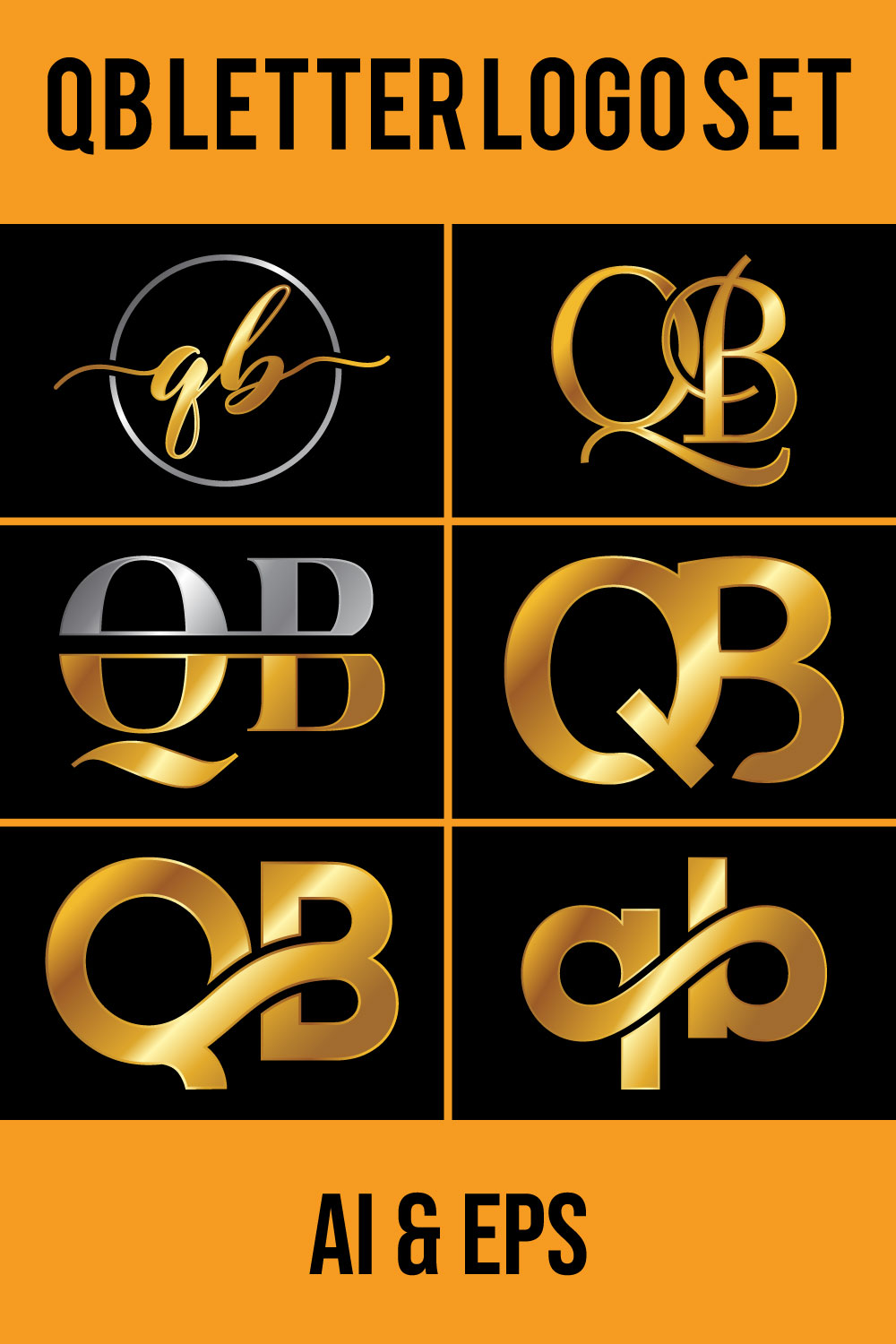 Initial Letter Q B Logo Design Vector Template. Graphic Alphabet Symbol For Corporate Business Identity pinterest preview image.