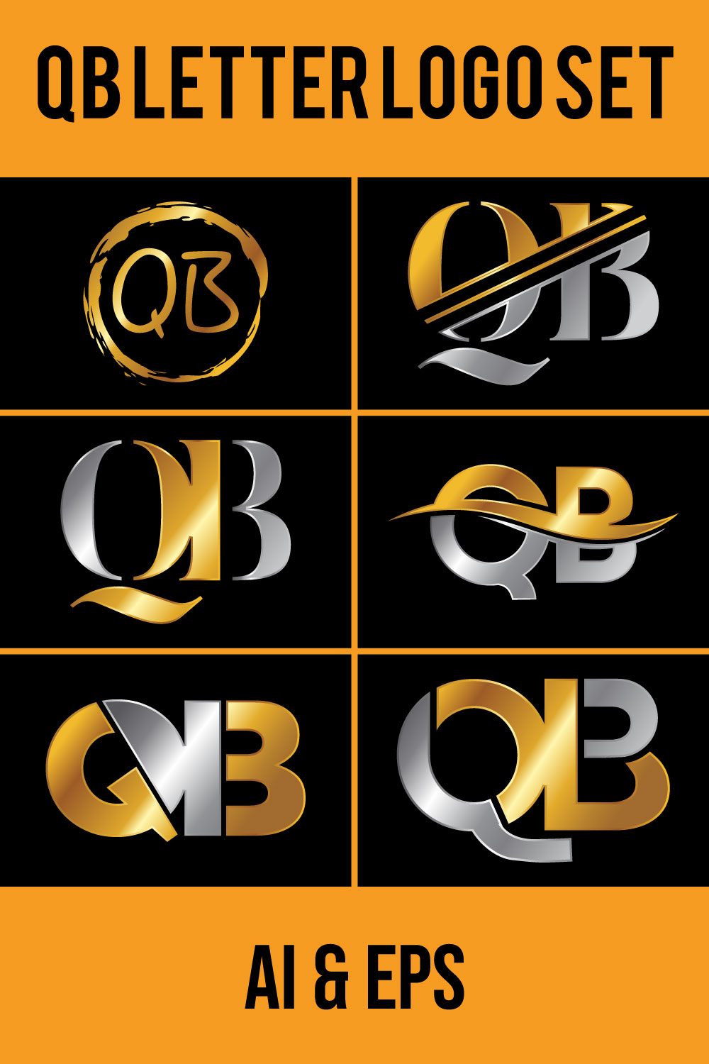 Initial Letter Q B Logo Design Vector Template. Graphic Alphabet Symbol For Corporate Business Identity pinterest preview image.