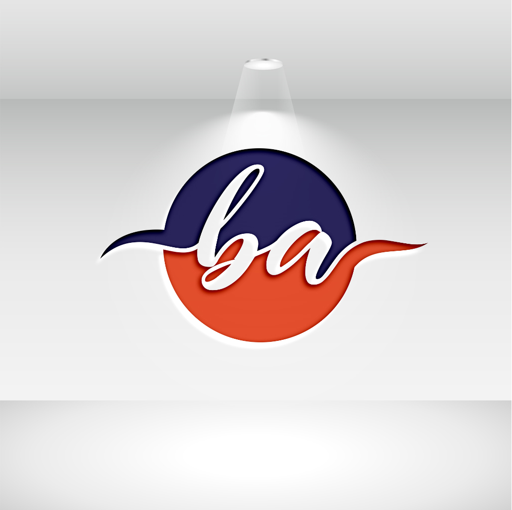 Letter BA Logo Design preview image.