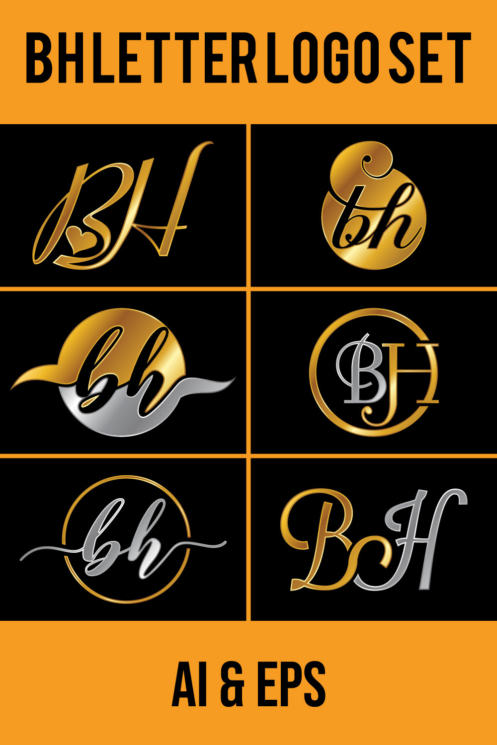 Initial Letter B H Logo Design Vector Template. Graphic Alphabet