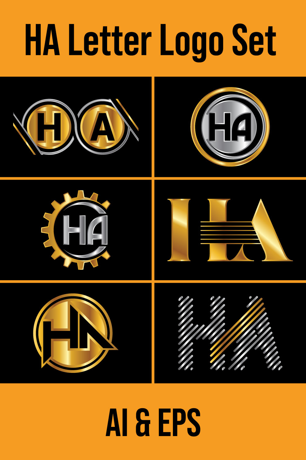 H A, HA Initial Letter Logo design vector template, Graphic