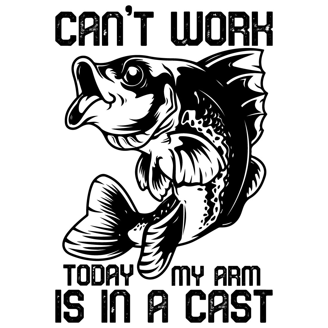 Editable Fishing T-shirt Design Bundle preview image.
