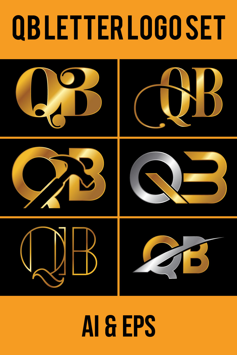 Initial Letter Q B Logo Design Vector Template. Graphic Alphabet Symbol For Corporate Business Identity pinterest preview image.