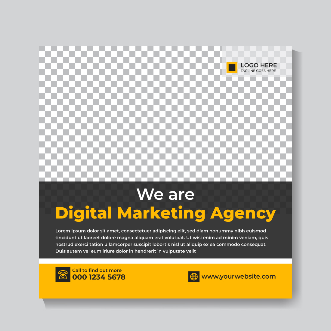 Digital Marketing Social Media Post Design Template main cover