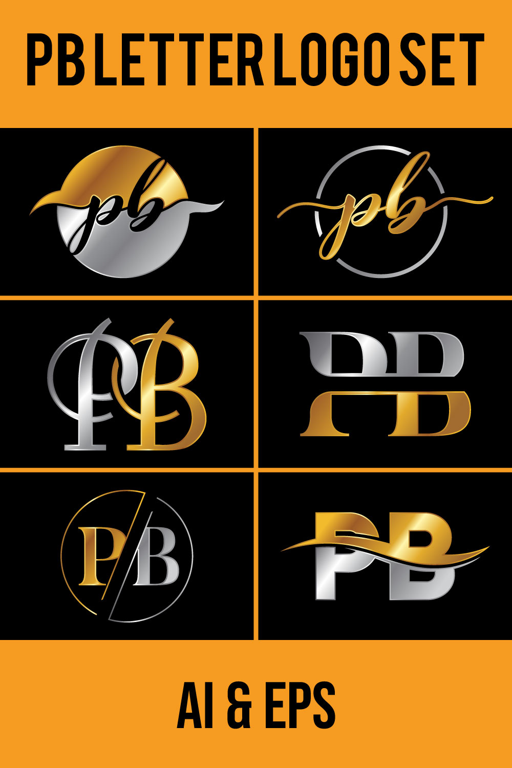 Initial Letter P B Logo Design Vector Template. Graphic Alphabet Symbol For Corporate Business Identity pinterest preview image.