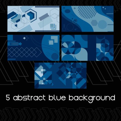 Abstract Blue Background with Geometric and Flat Concepts cover image.