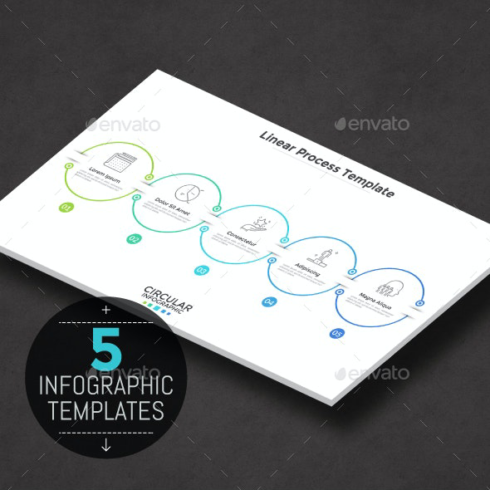 5 linear infographic templates main cover.