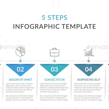 5 steps infographic template main cover.