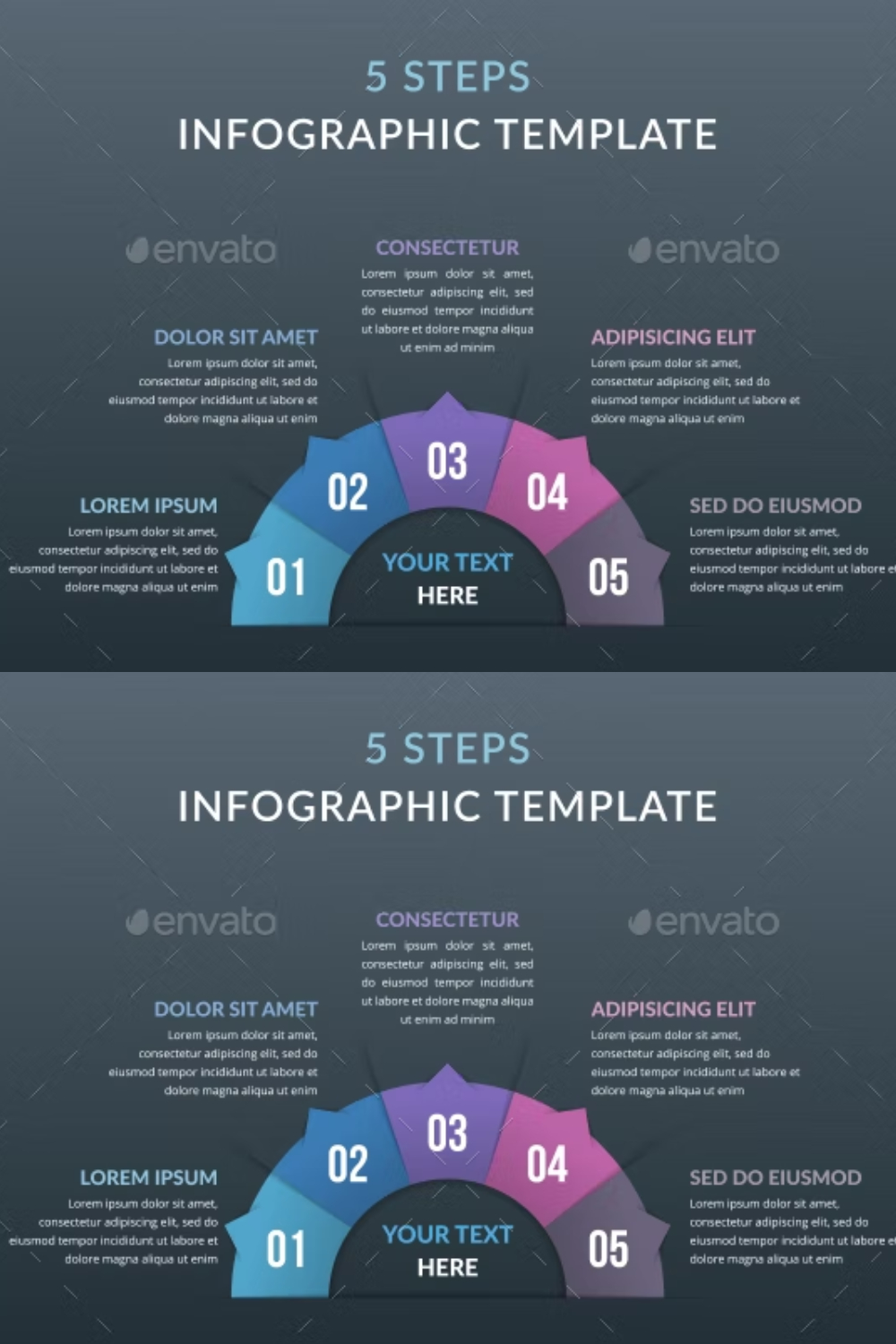 5 Steps Infographics Pinterest Cover.