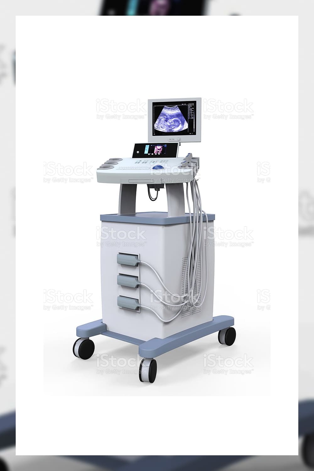 Medical ultrasound diagnostic machine stock photo.