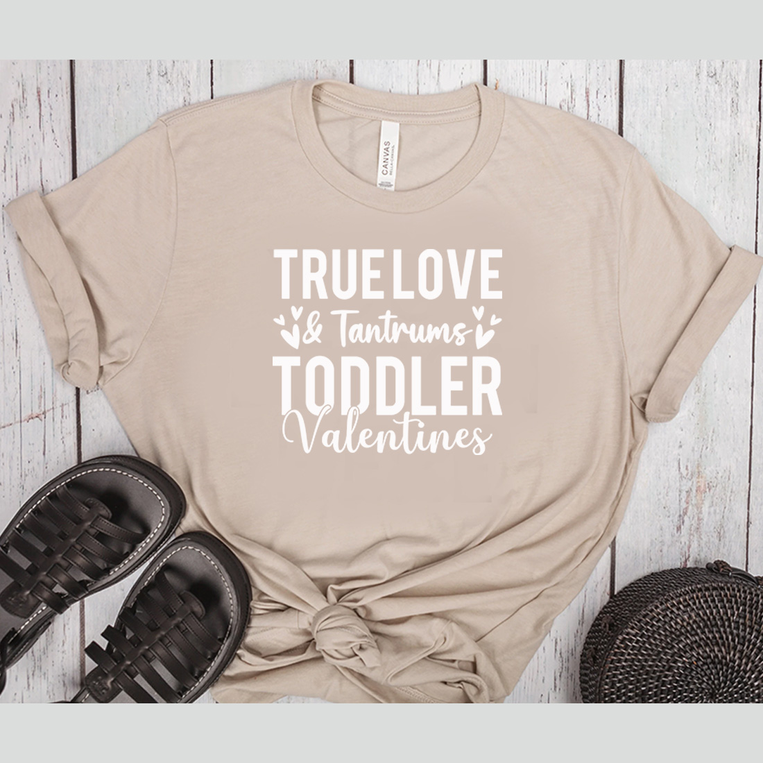 Picture of T-shirt with exquisite slogan True Love & Tantrums Toddler Valentines