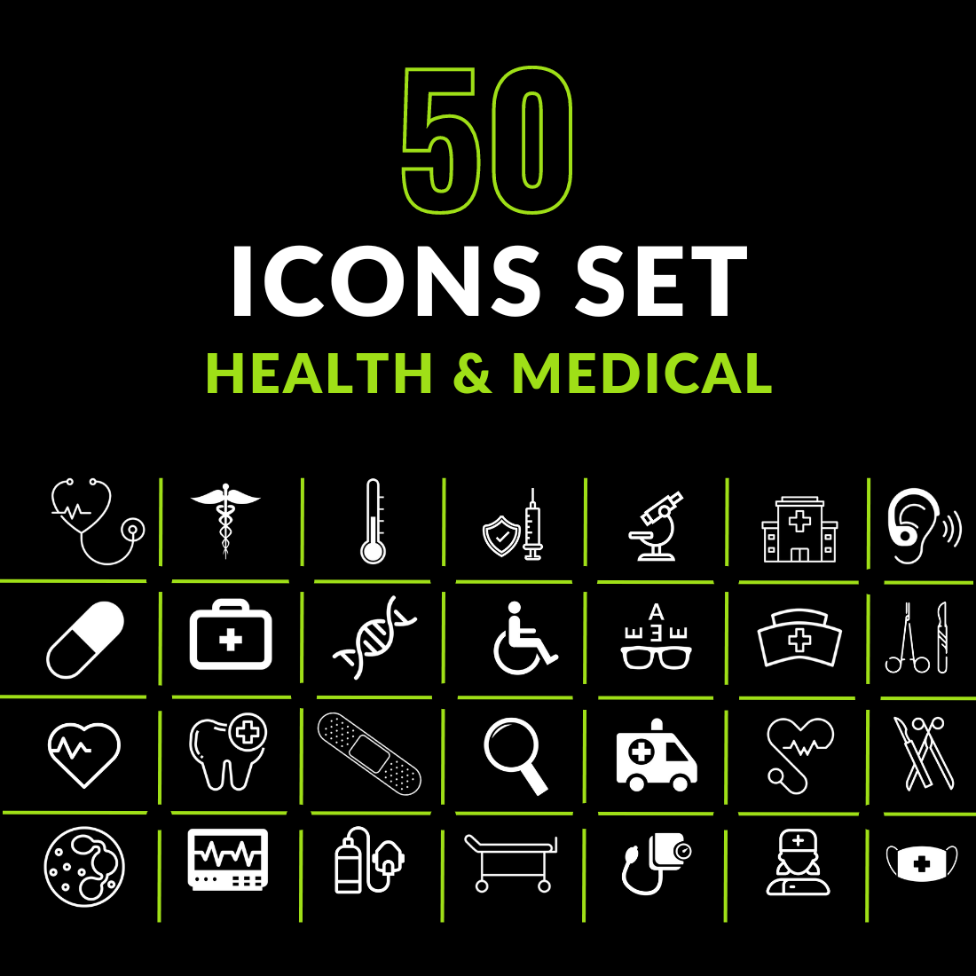 High-Quality Healthcare Icons cover image.