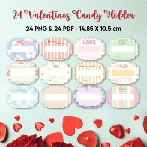 24 Valentines Candy Holder - Printable Card.