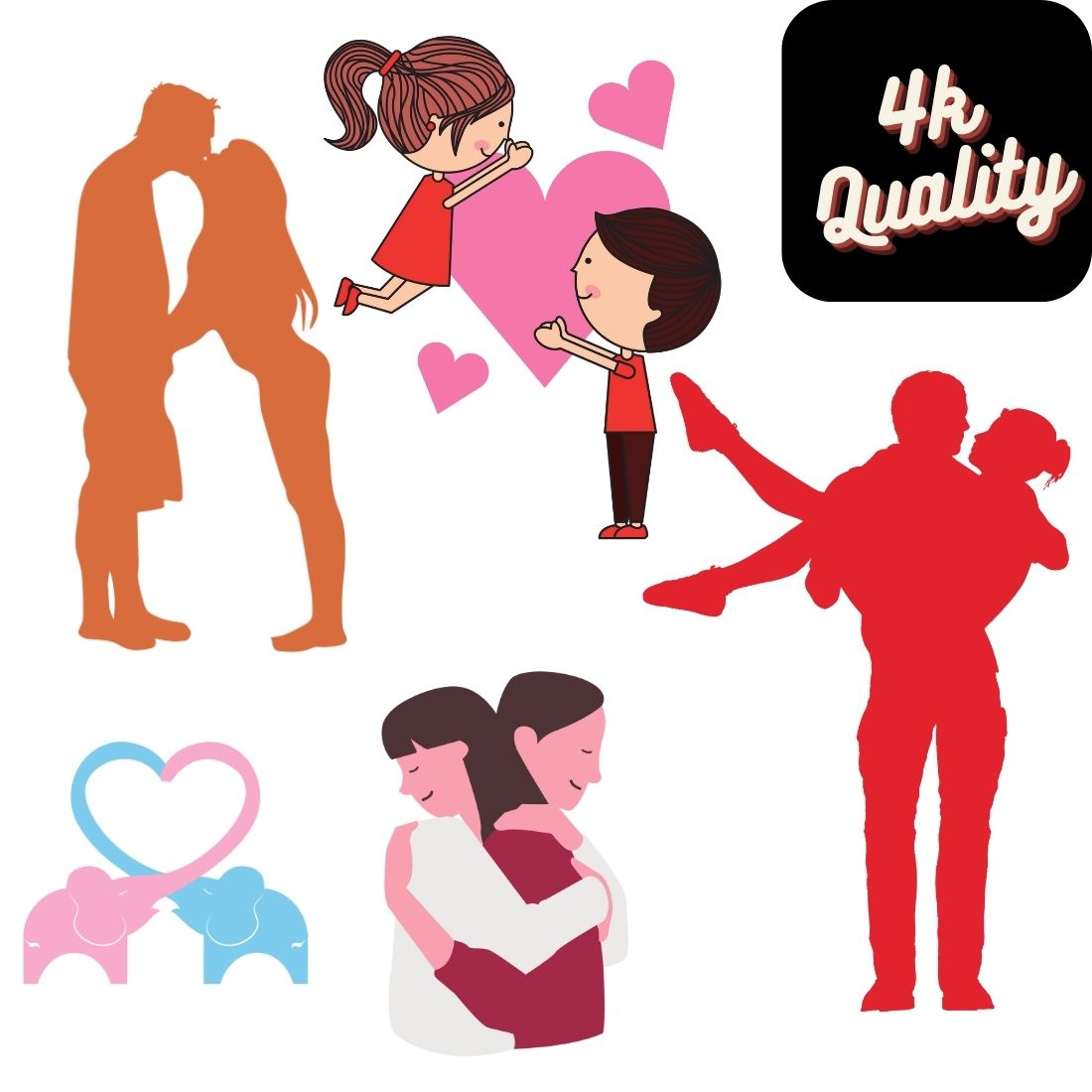 Couple Love Graphics - Bundle of 50 image preview.