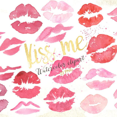 -50% Off Kisses Valentine Watercolor.