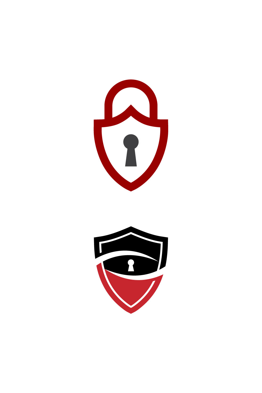Shield Key Logo Vector pinterest image.