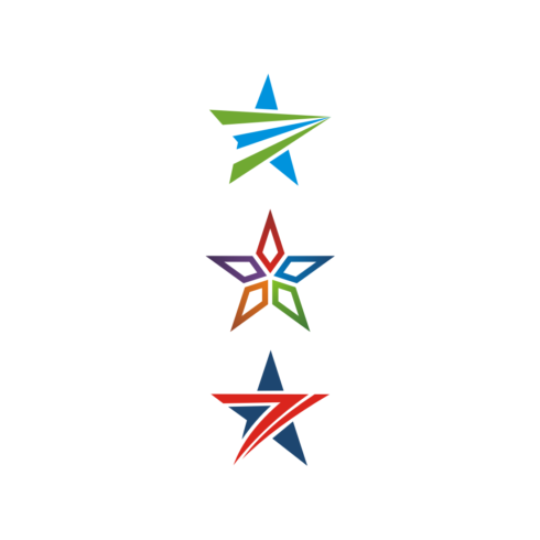 Set Of Star Logo Vector main image.