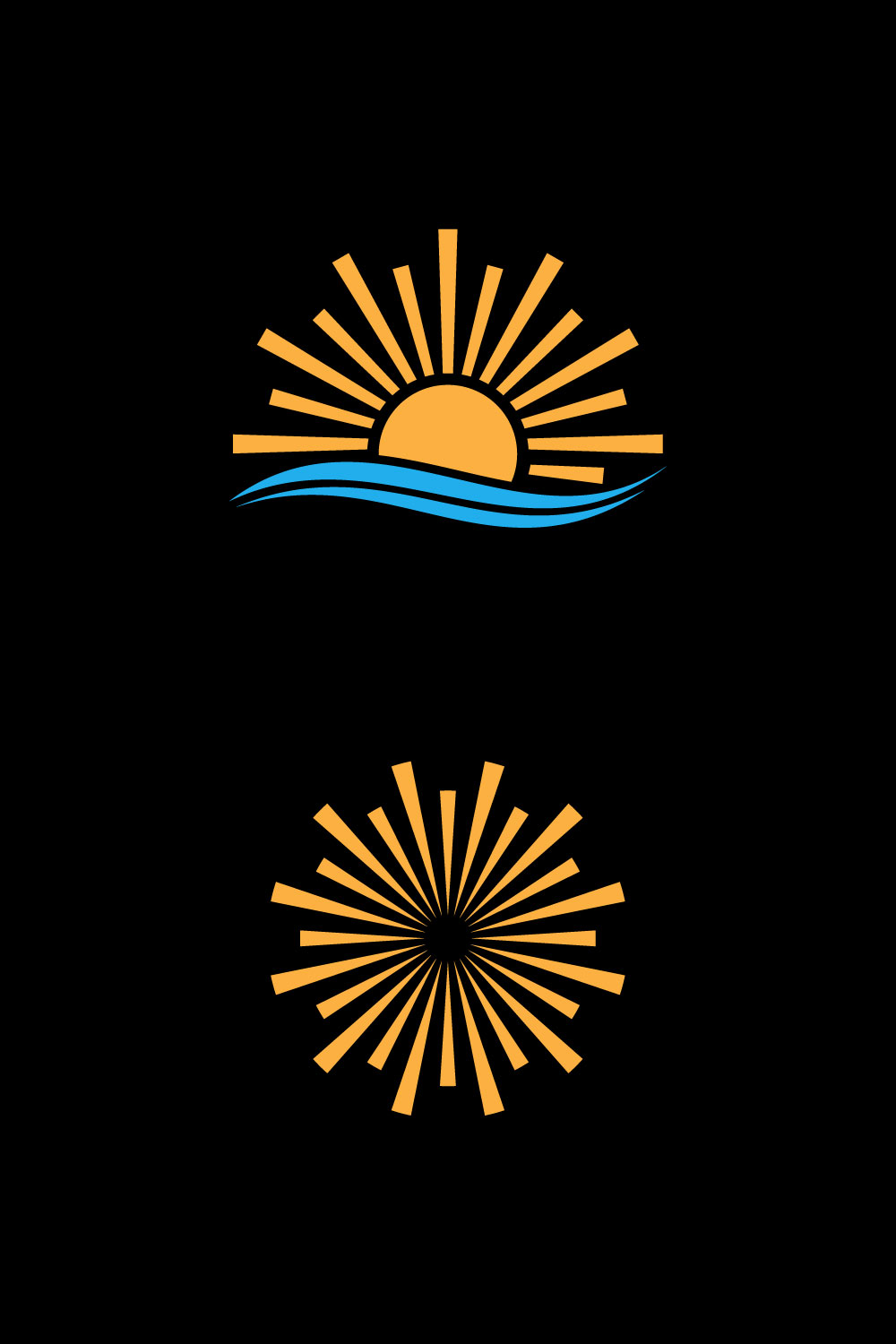 Sun Logo Vector pinterest image.