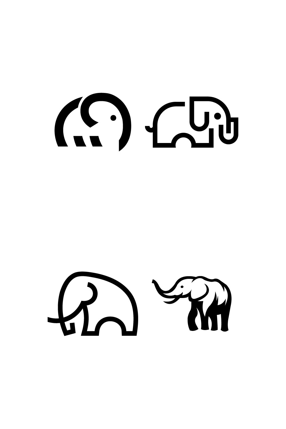 Elephant Animal Logo pinterest image.