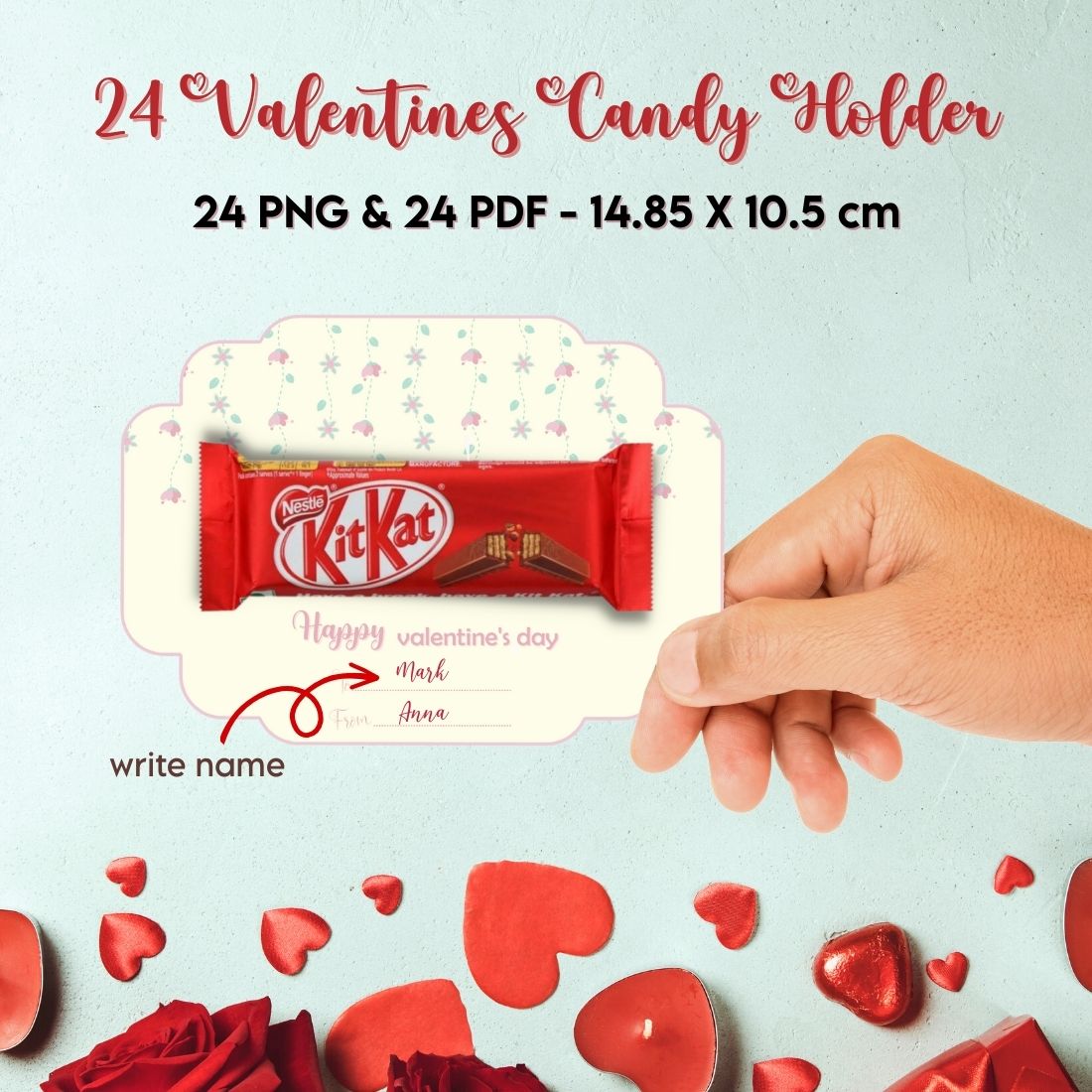 Valentine's wrapper paper for sweets.