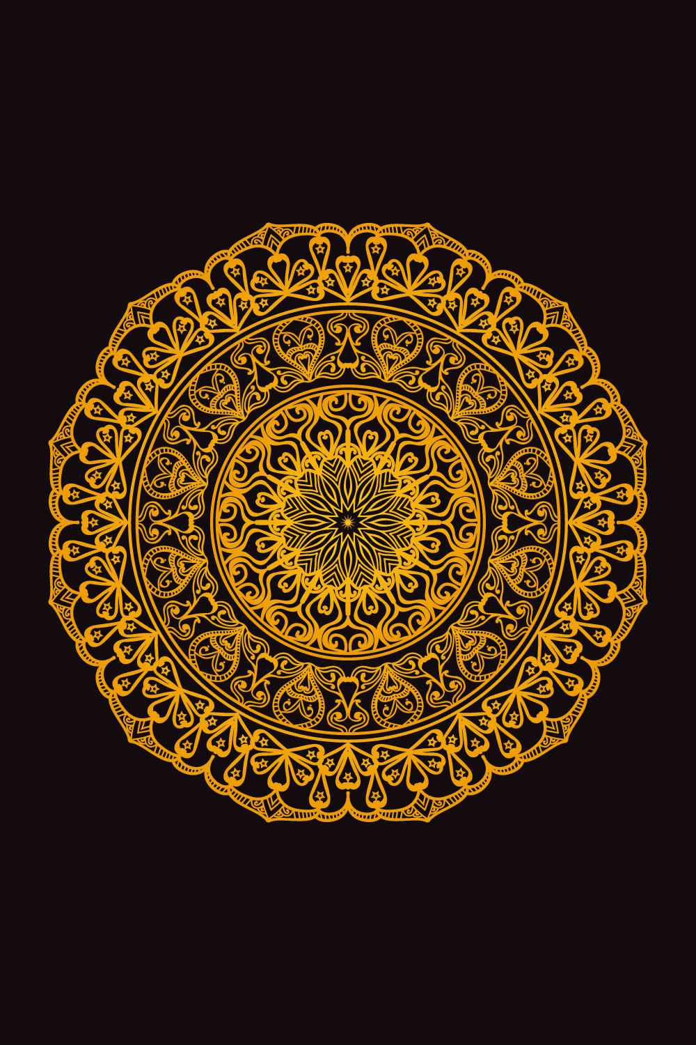 Luxury Mandala Design pinterest preview image.