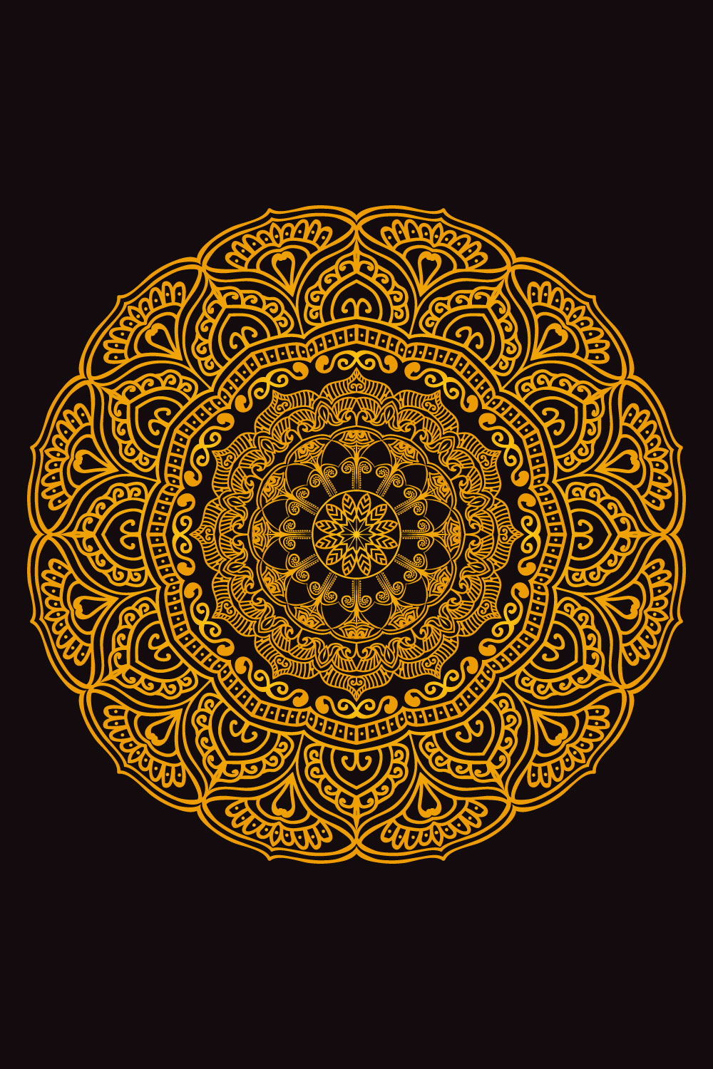 Luxury Mandala Design pinterest preview image.