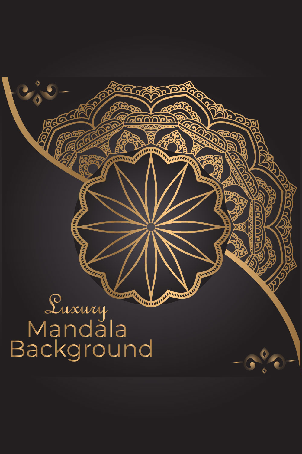 Luxury Mandala Design pinterest preview image.