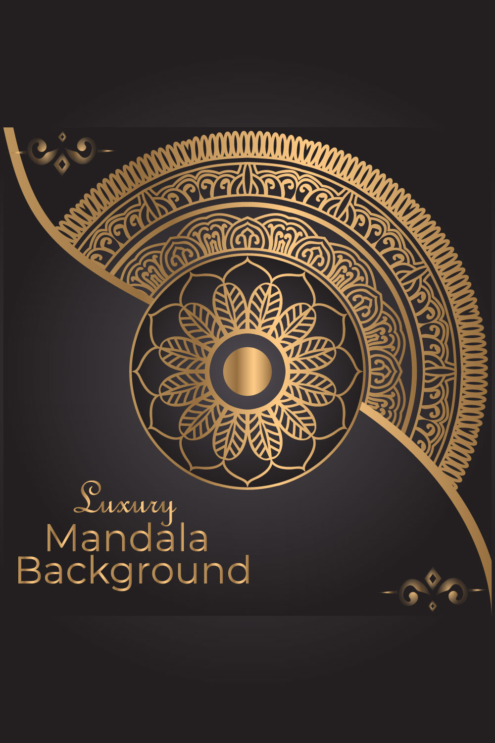 Luxury ornamental mandala design pinterest preview image.