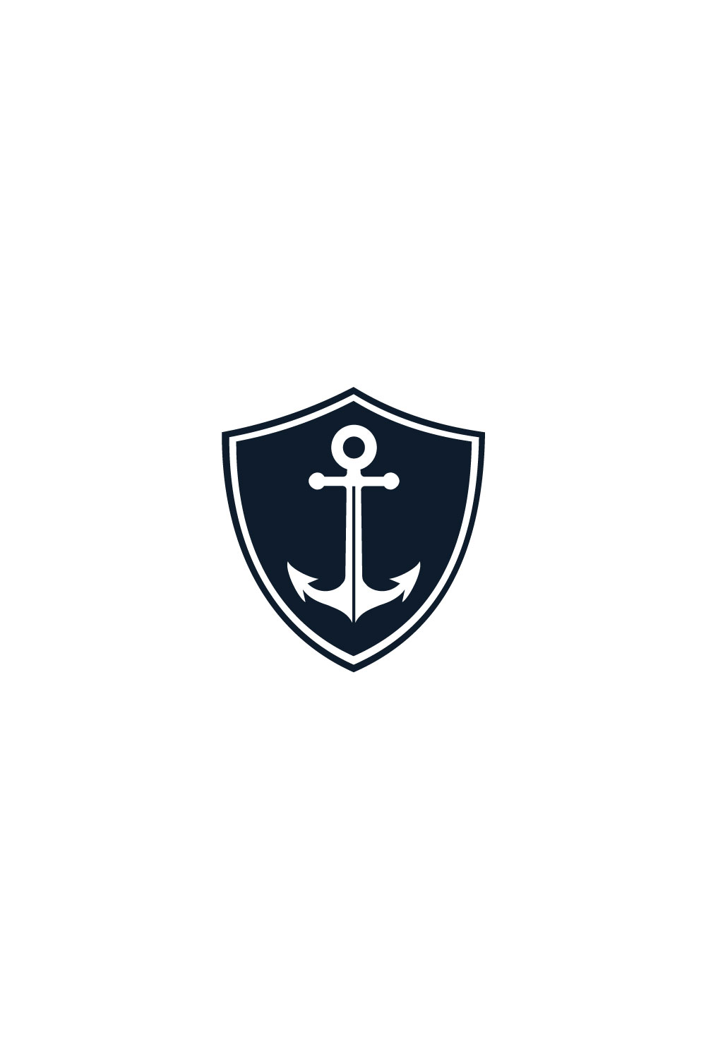 Shield Anchor Logo Vector pinterest image.