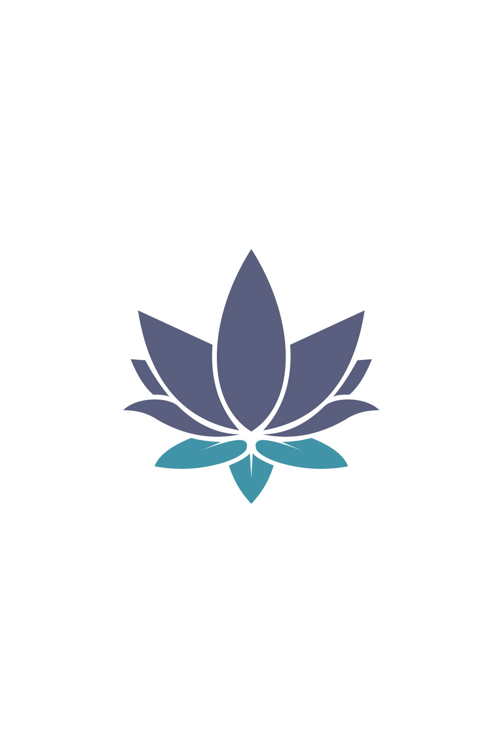 Flower Lotus Logo Vector pinterest image.