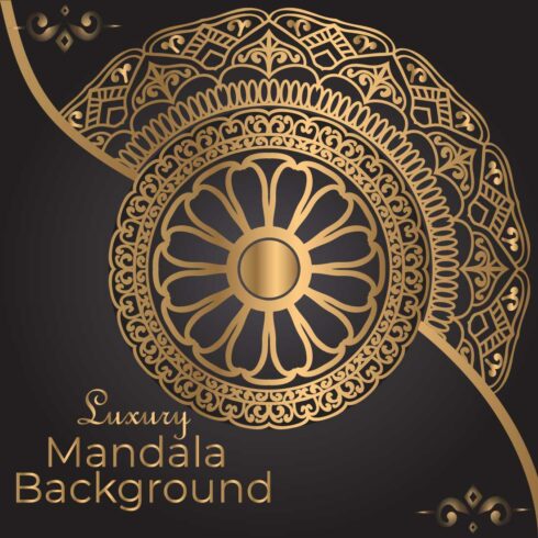 Luxury Mandala Design with Golden Colour.