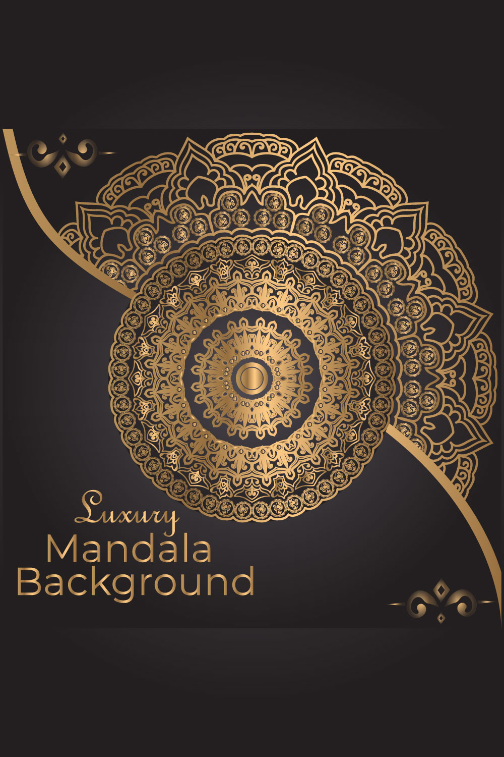 Luxury ornamental mandala design pinterest preview image.