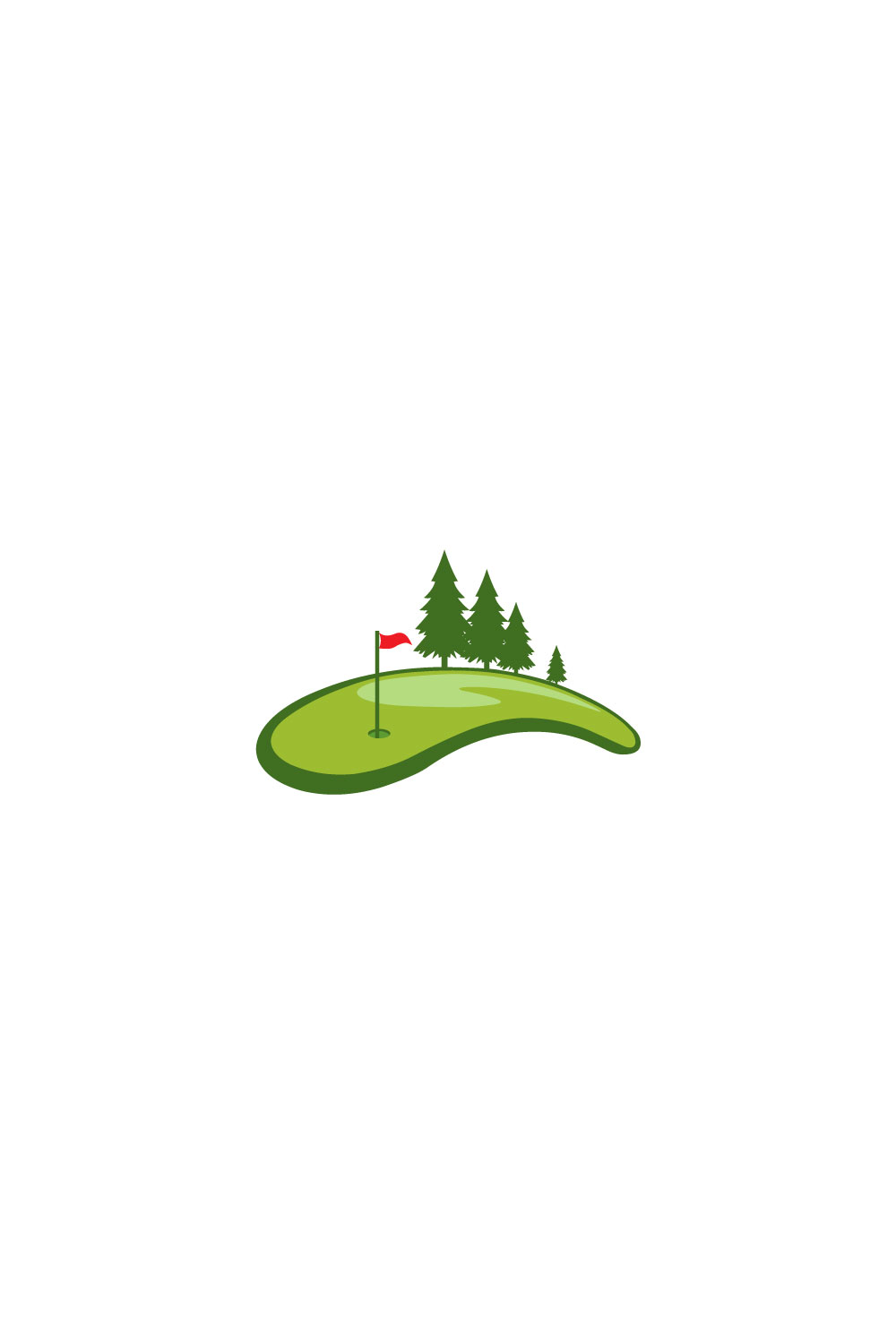 Field Golf Logo Vector pinterest image.