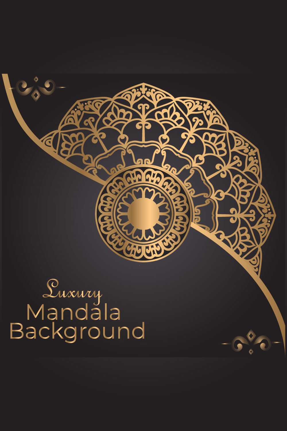 Luxury mandala design pinterest preview image.