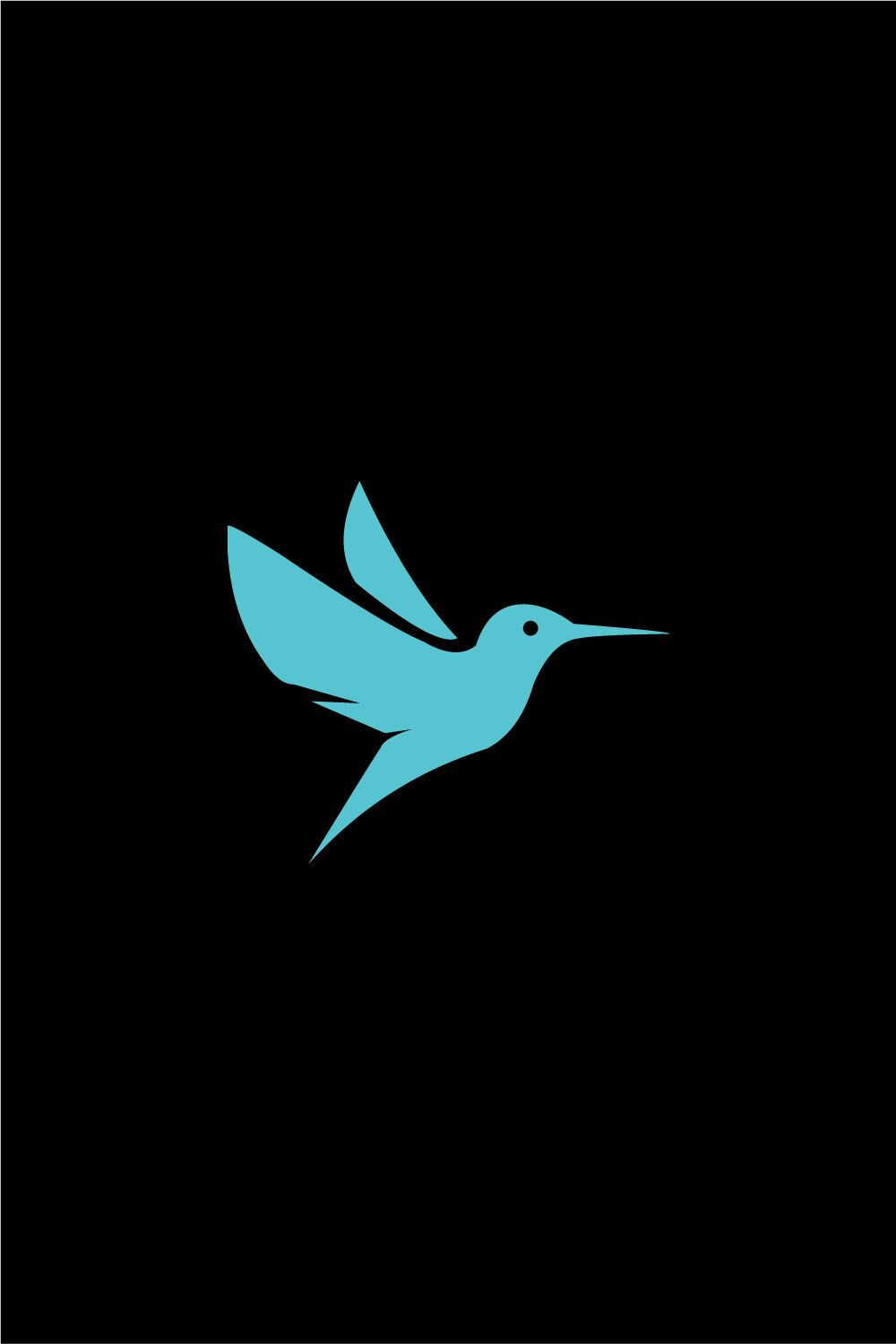 Hummingbird Logo Vector Design pinterest image.